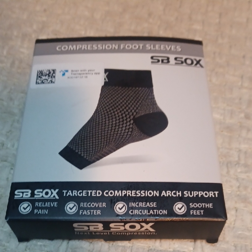 Compression Foot Sleeves -NIB  Black